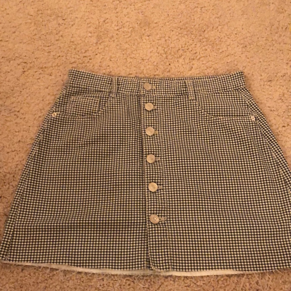 Houndstooth A-lime skirt